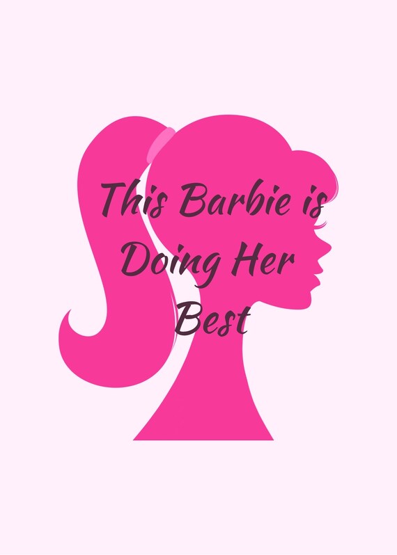 Best Barbie Doing Her Best Wall Art wall Print Art girl Power Wall Art popart modernart Etsy