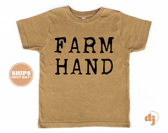 Toddler T-shirt - Farm Hand Kids Retro TShirt - Retro Natural Infant, Toddler, Youth & Adult Tee #5672