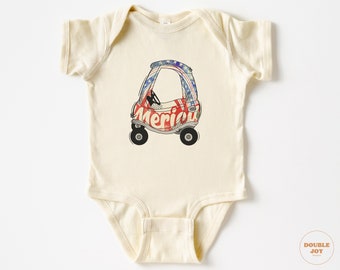 4th of July Shirt, Merica Buggy, Memorial Day, Flag Shirt, Cute Vintage Baby Bodysuit, Toddler Shirt, Buggy Merica  #5147