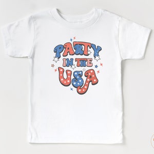 Toddler T-shirt Party in the USA 4th of July Memorial Day Kids TShirt Retro Natural Infant, Toddler, Youth & Adult Tee 5076 image 3