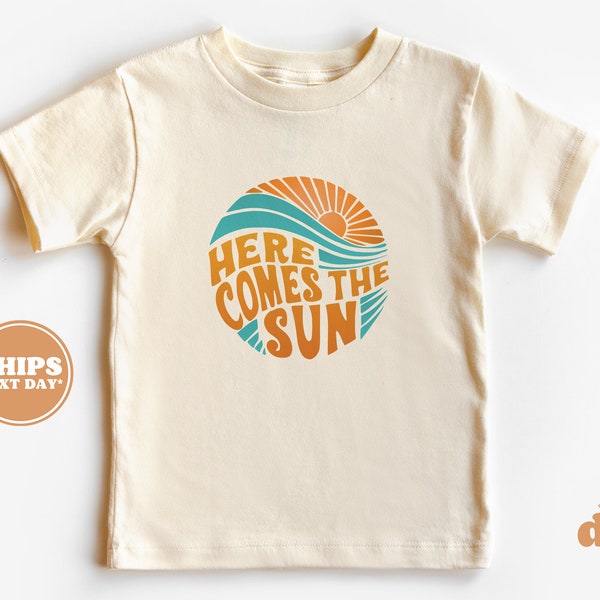 Toddler T-shirt -  Comes the Sun Kids Retro TShirt - Retro Natural Infant, Toddler & Youth Tee Here #5134