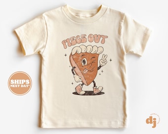 Toddler Thanksgiving Shirt - Piece Out Pumpkin Pie Thanksgiving Shirt - Fall Natural Infant, Toddler & Youth Tee #5451