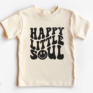 Toddler T-shirt - Happy Little Soul Kids Retro TShirt - Retro Natural Infant, Toddler & Youth Tee #5021-C