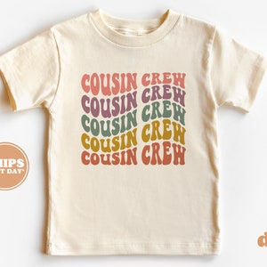 Cousin Crew Toddler Shirt - Boho Retro Kids Shirt - Cute Cousin Crew Natural Infant, Toddler & Youth Tee #5371
