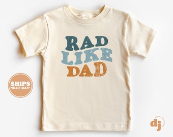 Toddler T-Shirt - Rad Like Dad Kids Retro TShirt - Father's Day Retro Natural Infant, Toddler & Youth Tee #5651