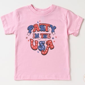 Toddler T-shirt Party in the USA 4th of July Memorial Day Kids TShirt Retro Natural Infant, Toddler, Youth & Adult Tee 5076 image 4