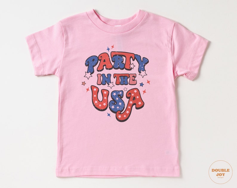 Toddler T-shirt Party in the USA 4th of July Memorial Day Kids TShirt Retro Natural Infant, Toddler, Youth & Adult Tee 5076 image 4