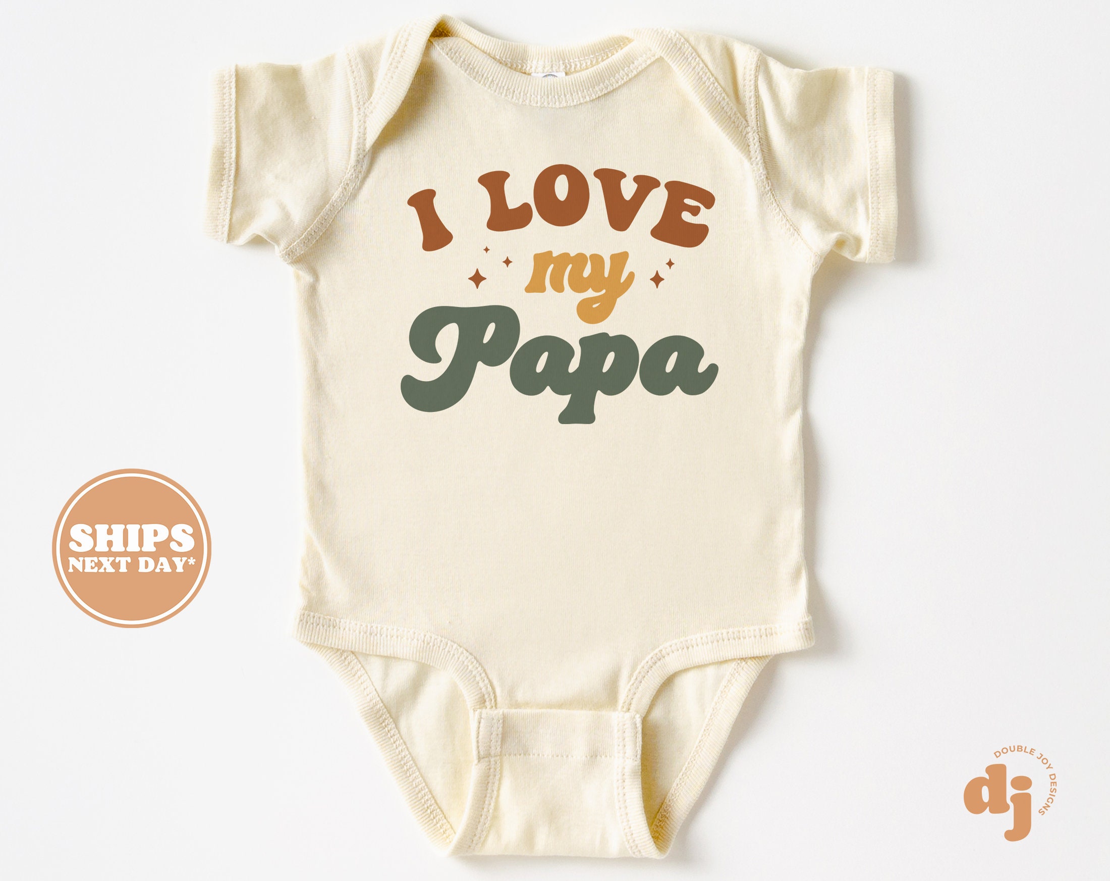  stylesilove Unisex Baby I Love Mama or PaPa T-Shirt