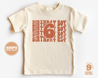 6th Birthday Shirt Boy - 6 Birthday Boy Toddler Shirt - Sixth Natural Toddler & Youth Tee #5458-C