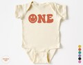 1st Birthday Baby Bodysuit - Gender Neutral 1st Birthday Bodysuit - First Birthday Happy Face Baby Bodysuit & Tee #5278-C