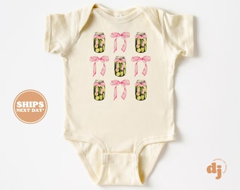 Baby Bodysuit - Pickle Jars with Ribbons Retro Shirts & Bodysuit - Retro Trendy Shirts for Babies #6164