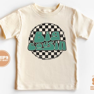 Big Cousin Toddler Shirt - Boho Retro Kids Shirt - Cute Cousin Natural Infant, Toddler & Youth Tee #5759
