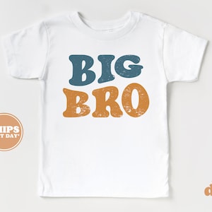Big Bro Toddler Shirt Pregnancy Announcement Retro Kids Shirt Sibling Natural Infant, Toddler & Youth Tee 5812 image 3