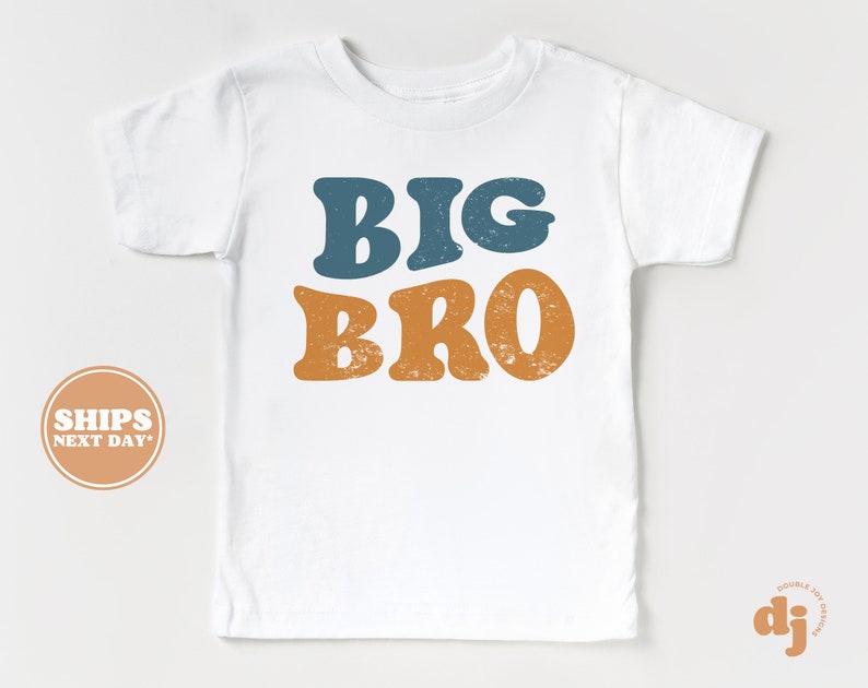 Big Bro Toddler Shirt Pregnancy Announcement Retro Kids Shirt Sibling Natural Infant, Toddler & Youth Tee 5812 image 3