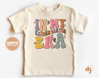 Back to School Shirt - In My Kindergarten Era Retro Kids Shirt - Schooling Natural Toddler & Youth Tee #6405