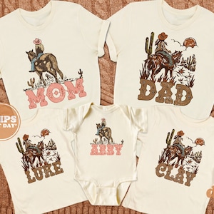 Matching Family Sibling Shirts - Cowboy Cowgirl Western Shirts - Family Shirts #6202-C