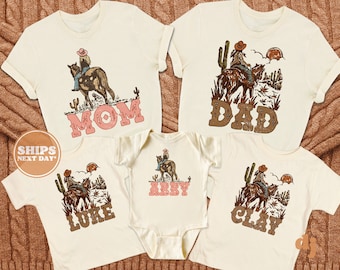 Matching Family Sibling Shirts - Cowboy Cowgirl Western Shirts - Family Shirts #6202-C