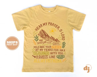 Christian Shirts for Kids - Hear My Prayer O Lord shirt - Natural Infant, Toddler & Youth Tee #6073