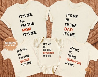 Matching Family Sibling Shirts - It's Me, Hi, I'm the Brother, It's Me Retro Shirts - Family Shirts #6108-C