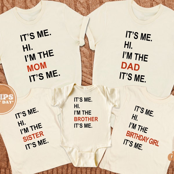 Matching Family Sibling Shirts - It's Me, Hi, I'm the Brother, It's Me Retro Shirts - Family Shirts #6108-C