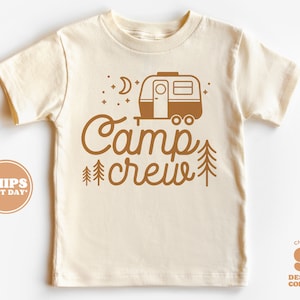 Kids Summer Shirt - Camp Crew Kids Retro TShirt - Summer Retro Natural Infant, Toddler, Youth & Adult Tee #5678-C