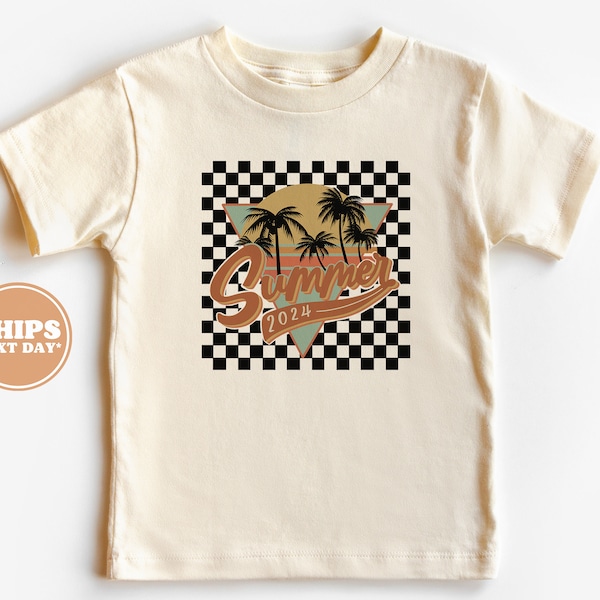 Toddler T-shirt - Retro Summer 2024 Kids Retro TShirt - Retro Natural Infant, Toddler & Youth Tee #5107