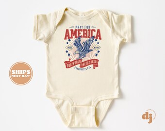 Baby Bodysuit - Pray for America Christian Kids Shirts & Bodysuit - Shirts for Babies #6385