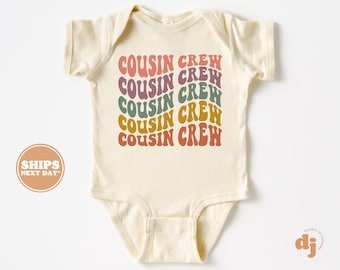 Cousin Crew Baby Bodysuit - Boho Retro Kids Bodysuit - Cute Cousin Crew Natural Baby Bodysuit #5371