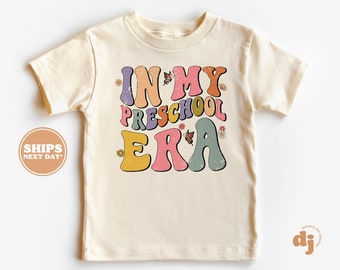 Back to School Shirt - In My Preschool Era Retro Kids Shirt - Schooling Natural Toddler & Youth Tee #6404