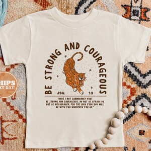 Be Strong and Courageous Christian Youth T Shirt Be Strong and Courageous Christian Youth T Shirt