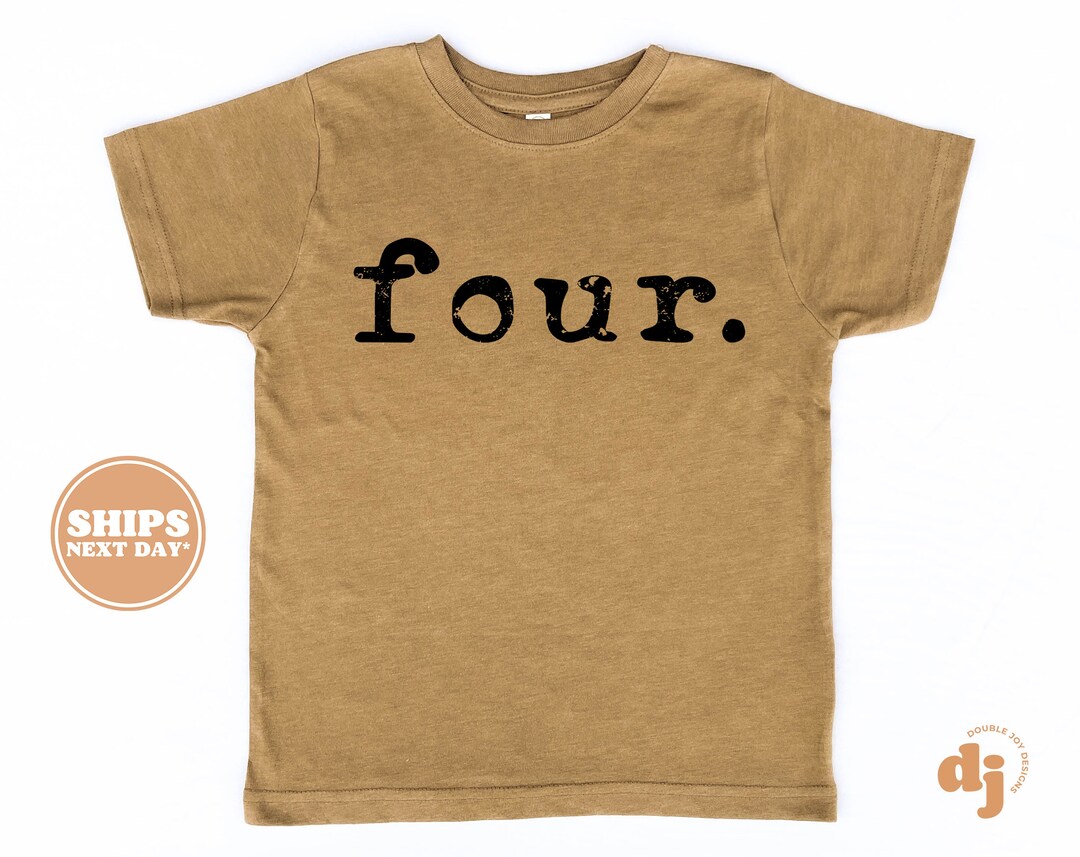 4th Birthday Toddler Shirt Four Kids Birthday Shirt Fourth Etsy