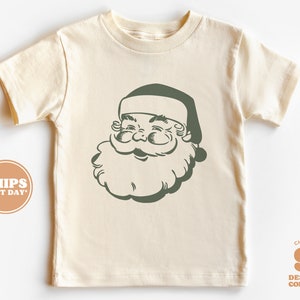 Toddler Christmas Shirt - Santa Kids Christmas Shirt - Holiday Natural Infant, Toddler & Youth Tee #5466-C