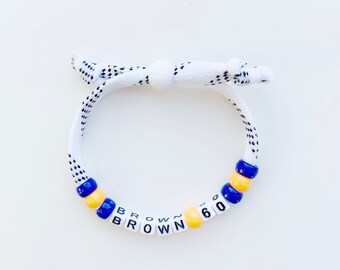 Baseball Bracelet for Kids Sports Team / Custom Bracelet Team Colors / Personalized Name Jersey Baseball Wristband / Gift for Baseball Fan