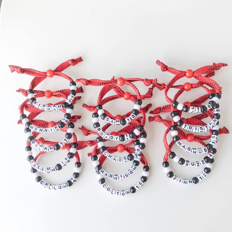 Hockey Bracelet for Kids Sports Team / Skate Lace Bracelet Etsy
