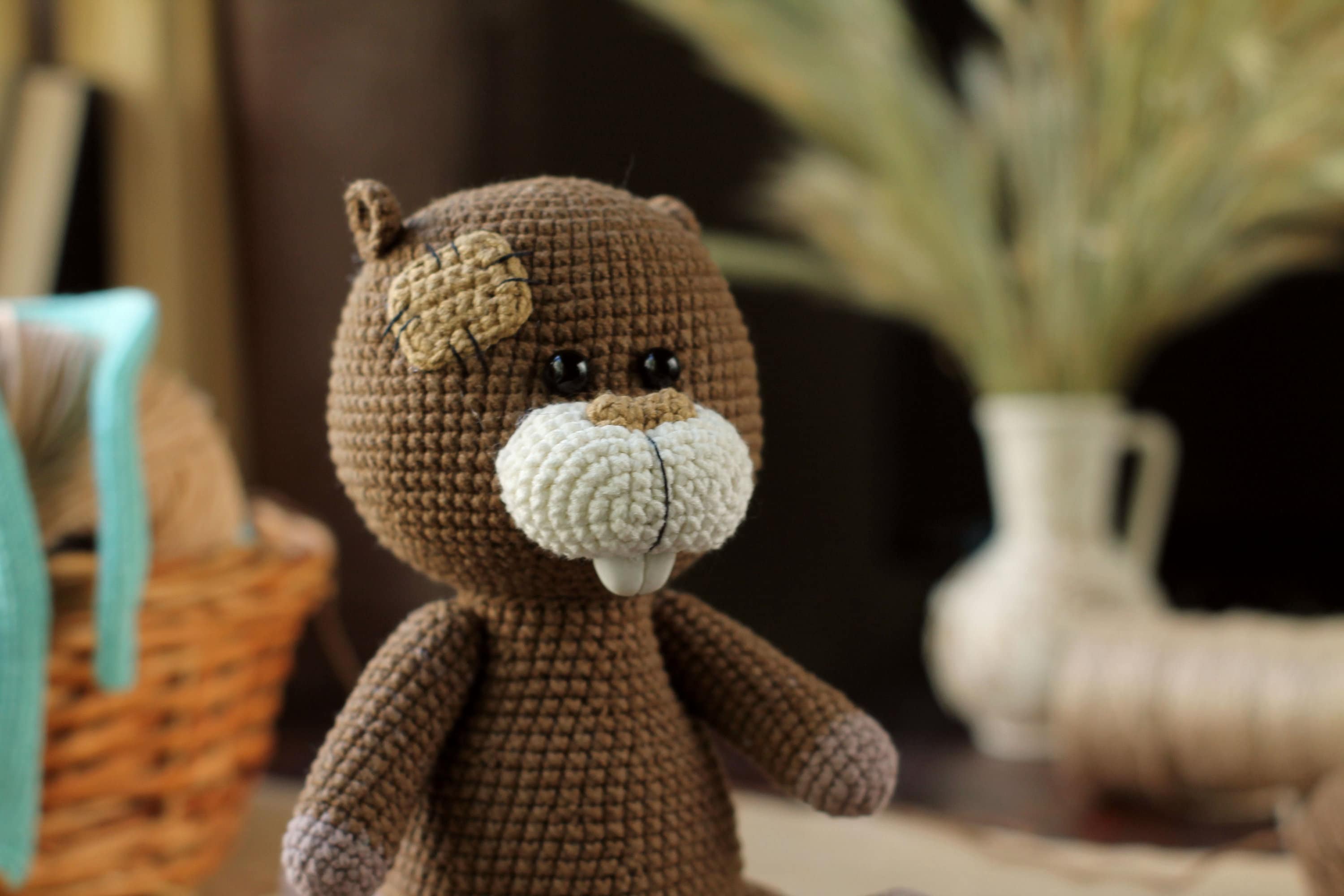 Crochet beaver pattern PDF. amigurumi beaver pattern. cute Etsy