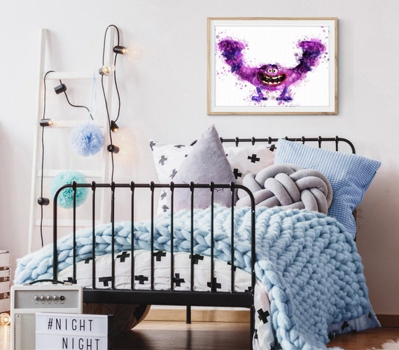 Monster Inc Baby Shower Print Watercolor Wall Art Monsters Inc Boo Room Decor Monsters Inc Baby Shower Poster Birthday P 291