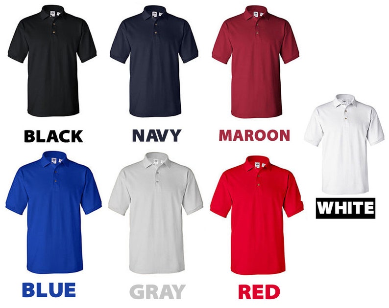 Custom Polo Shirts Design Your Own for Men Two Sided Print Logo Text LOGO Text Embroidery Company Gift Unisex Men/'s Women/'s