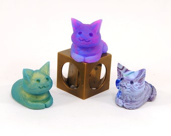 Nekoras Chonky Squad ~ 3 small cute silicone miniatures for stress relief