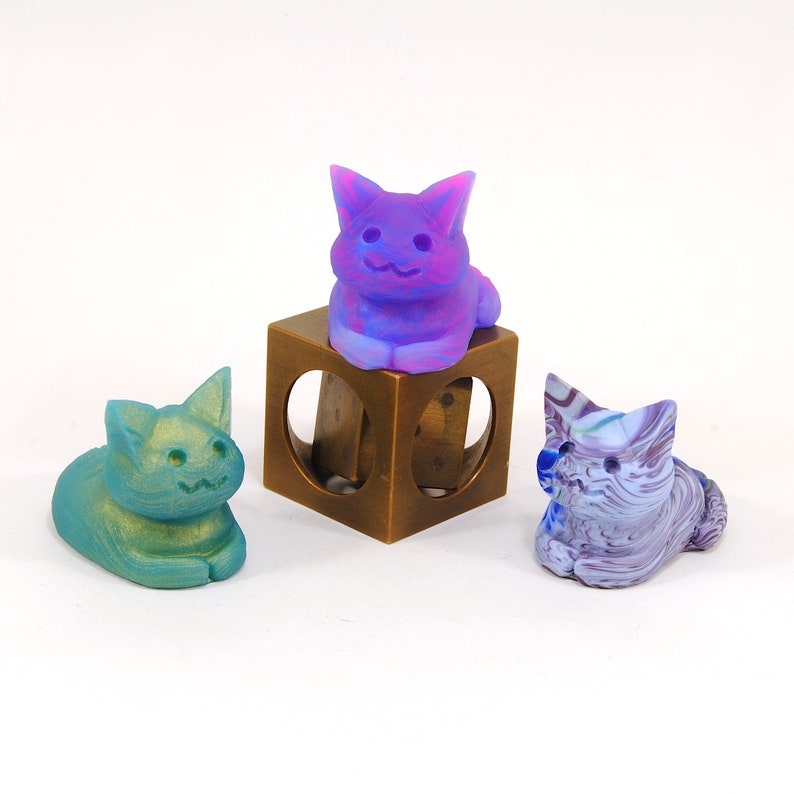 Nekoras Chonky Squad ~ 3 small cute silicone miniatures for stress relief 