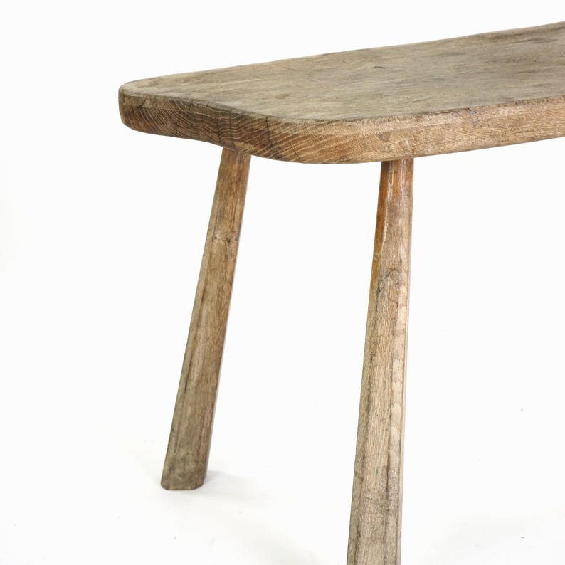 An Early 19th Century Rustic Vernacular Elm Pig Bench or Low Table ...