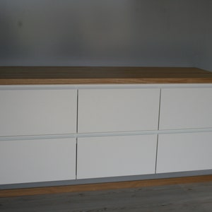 Washbasin Sideboard Oak Ral 9010 painted
