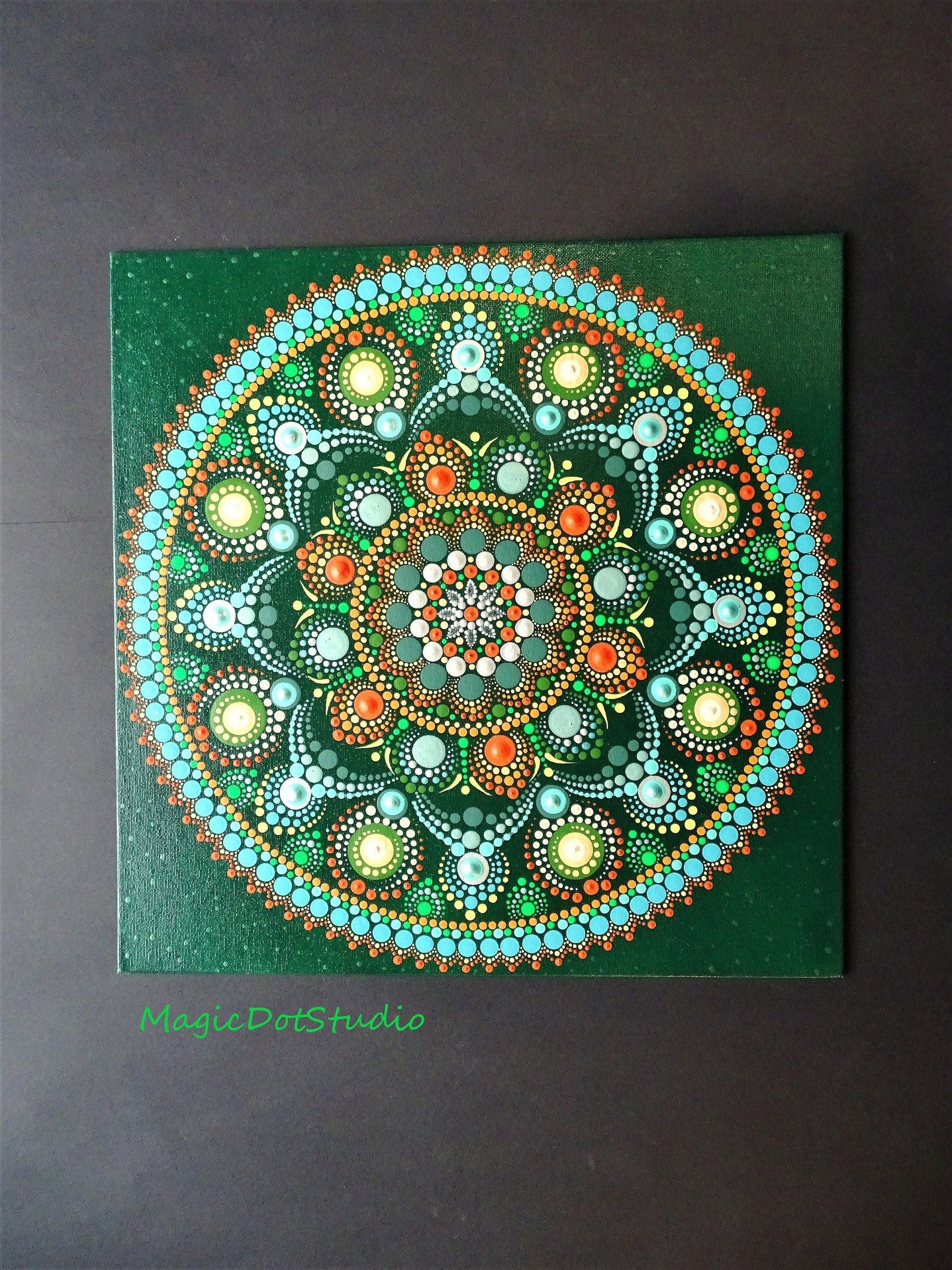 Handpainted Mandala Art Office Decoration Houswarming Gift Etsy