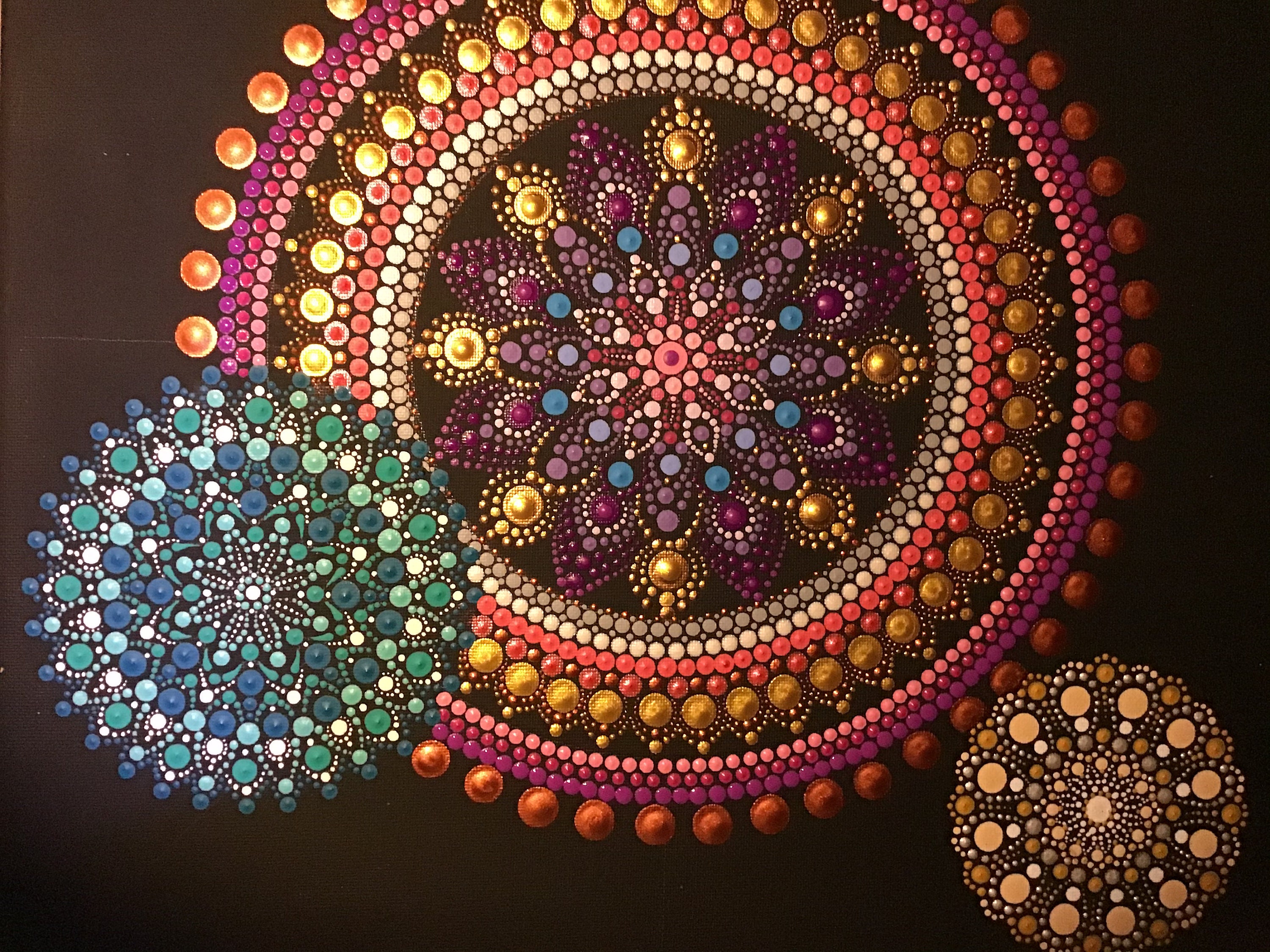 Dot Mandala picture Dot Art Mandala Uplifting Wall Art | Etsy