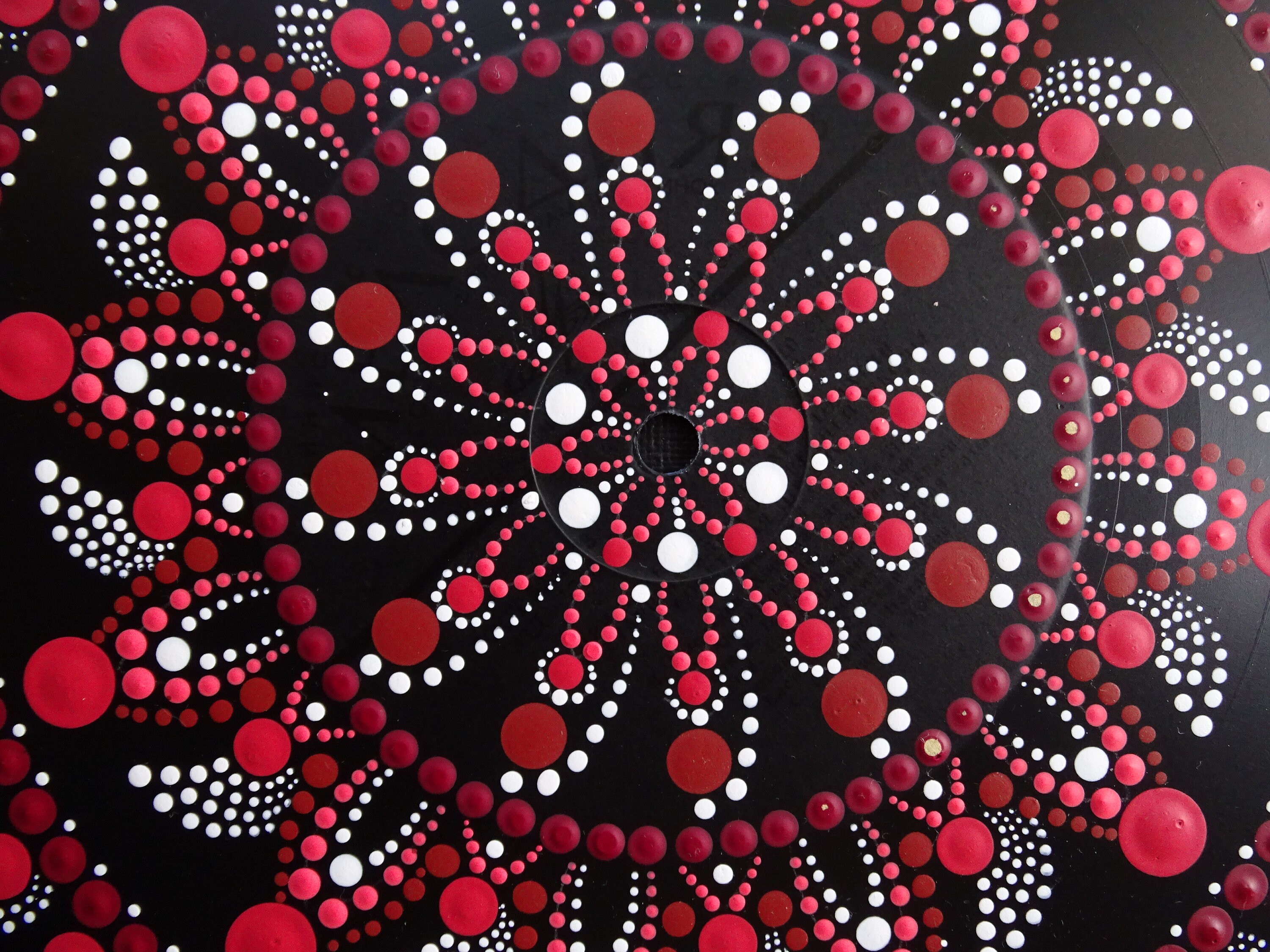 Dot Mandala Dot Art Red Mandala Colorful picture Wall Art | Etsy