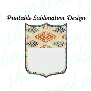 Printable Sublimation Design | Back Number with Navajo Design | png images with transparent background | high resolution 300 dpi