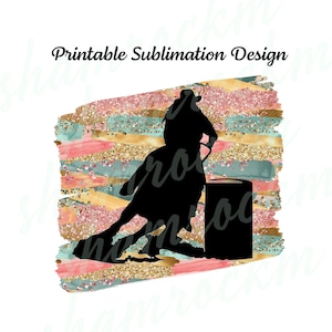 Printable Sublimation Design, Barrel Racer, png images with transparent background, high resolution 300 dpi