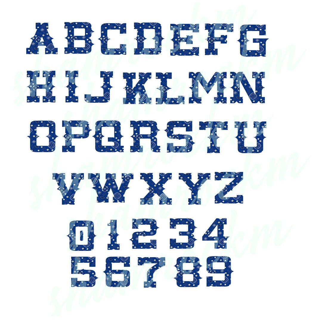 Cowboy Alphabet in Blue Bandana, Png Images With Transparent Background ...