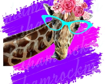 Sassy Giraffe,  png images with transparent background, high resolution 300 dpi