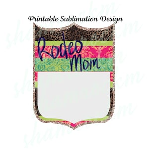 Printable Sublimation Design, Back number Rodeo Mom 2, png images with transparent background, high resolution 300 dpi