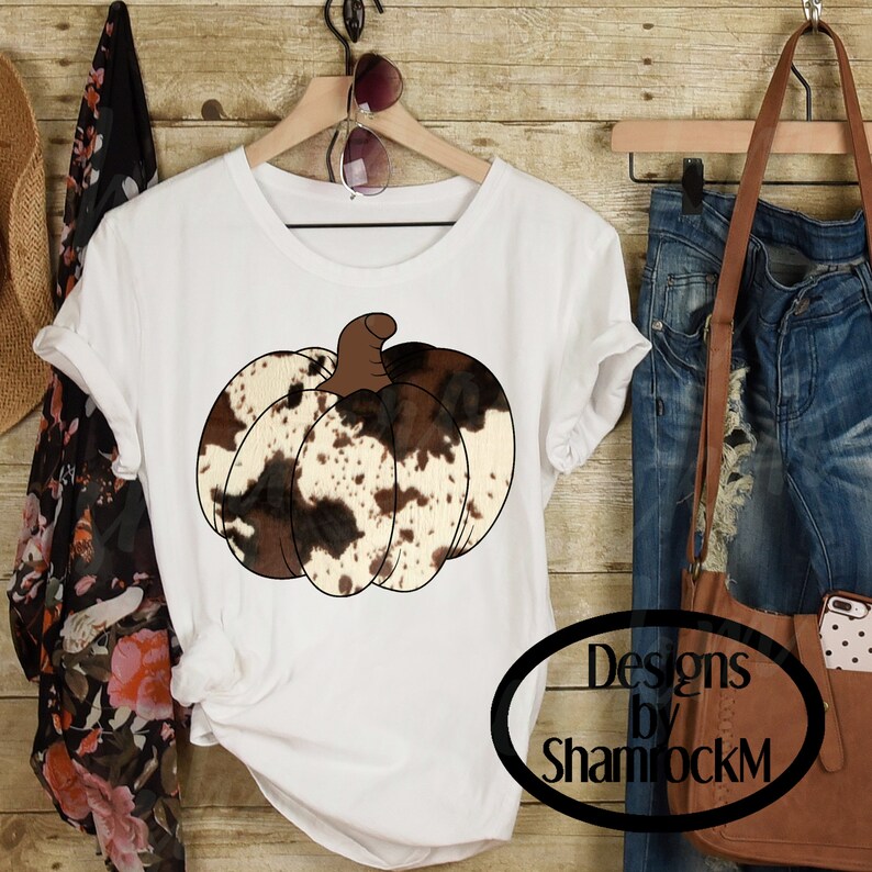 Printable Sublimation Design | Cowhide Pumpkin | Western Art | Png ...